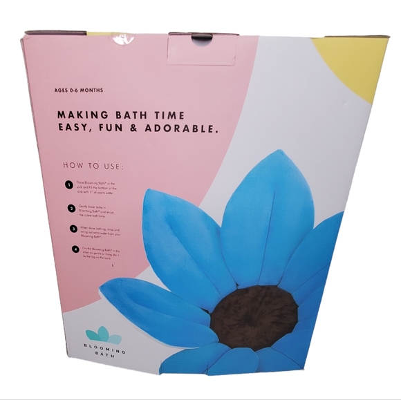 BLOOMING BATH Plush Baby Sink Bath Pillow Blue Flower NWT Boy - Picture 5 of 13